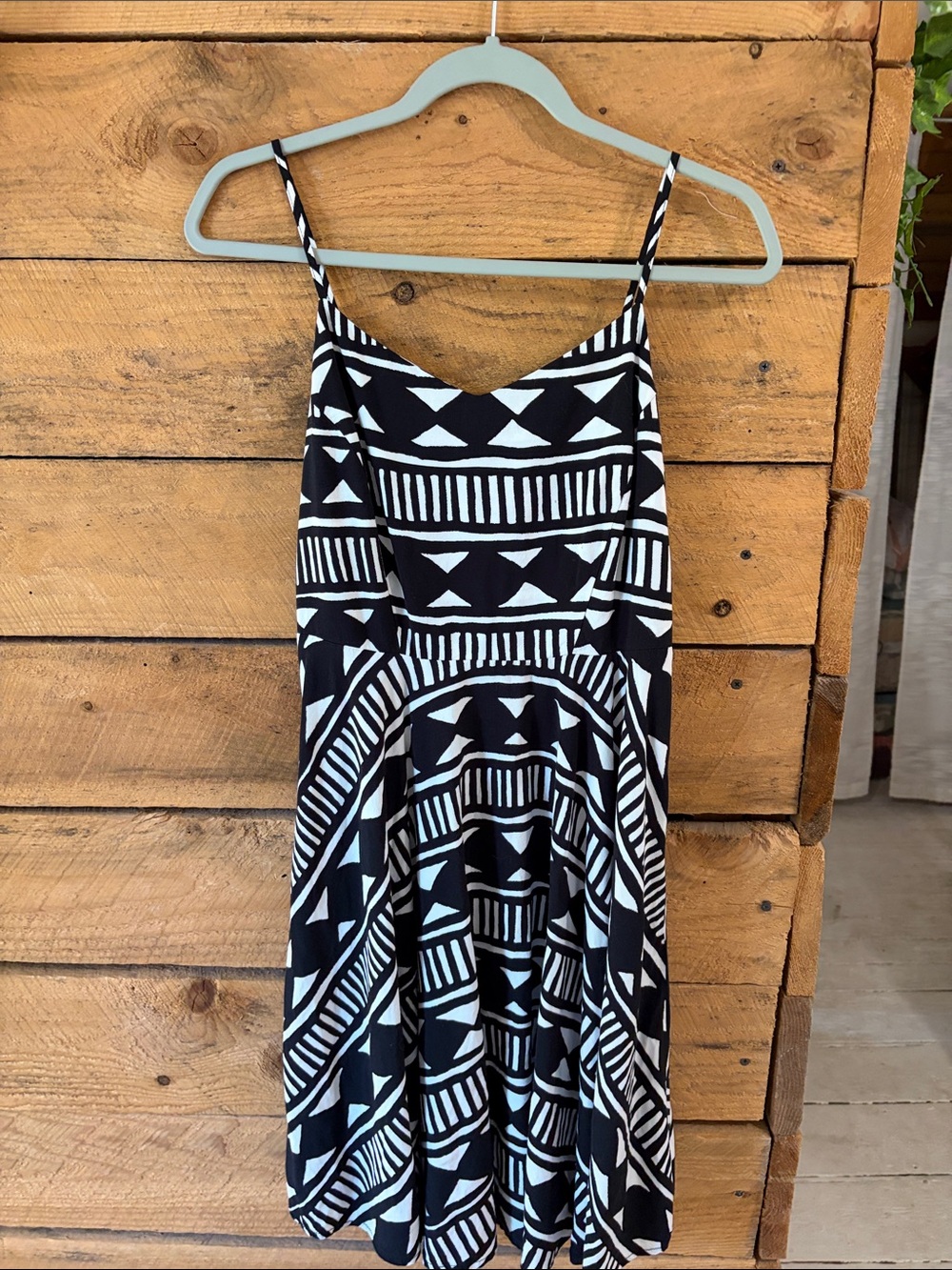 Old Navy Black and White Tribal Mini Dress